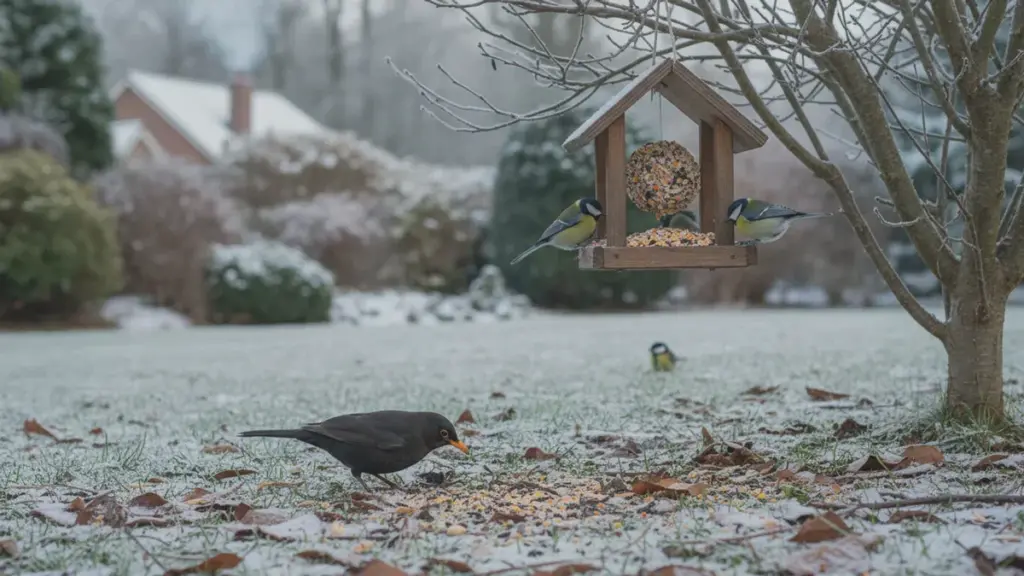 Warum die Amsel das Futterhaus meidet und wie man sie im Winter richtig füttert